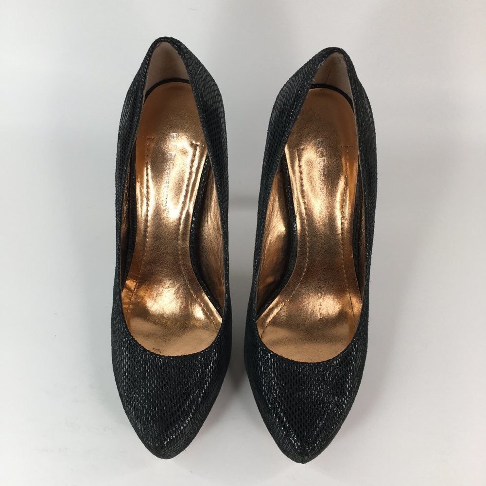 Bcbgeneration Parade Embossed Snakeskin Black Pla… - image 7